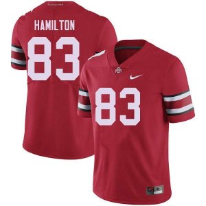 Men's Ohio State Buckeyes #83 Cormontae Hamilton Red Nike NCAA College Football Jersey High Quality QML3844EI